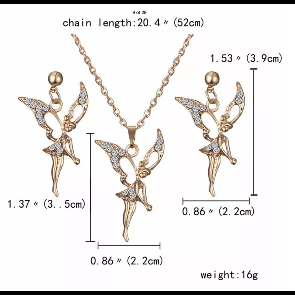 Fairy Crystal Rhinestone Jewelry Set - Picture 2 of 2